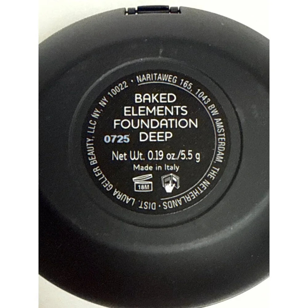 Laura Gellar Baked Elements Foundation 0725 Deep Warm Brown New in Box